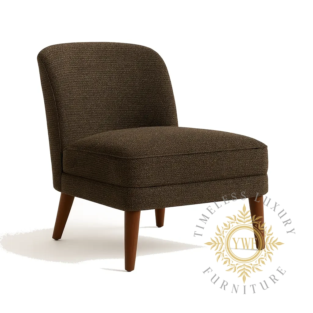 Aveline Slipper Chair — Coffee (FibreGuard) glamour shot