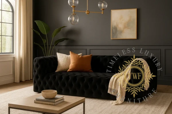 Belgrave 3-Seater Sofa — Raven (lifestyle)