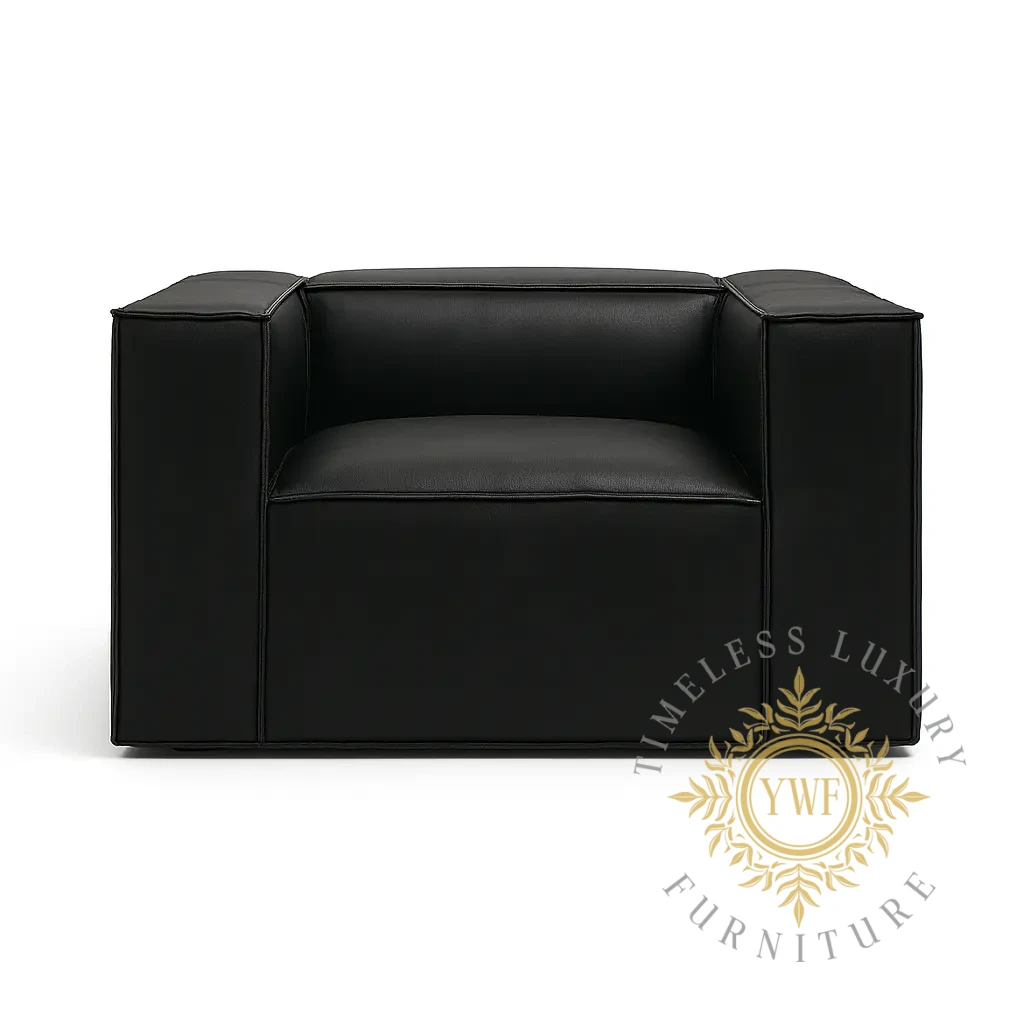 Brann Chair — Diesel Black (full-grain leather) glamour shot
